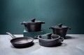 Set vase pentru gatit, Hermia, 343HNG1106, Baza de indicție, Negru