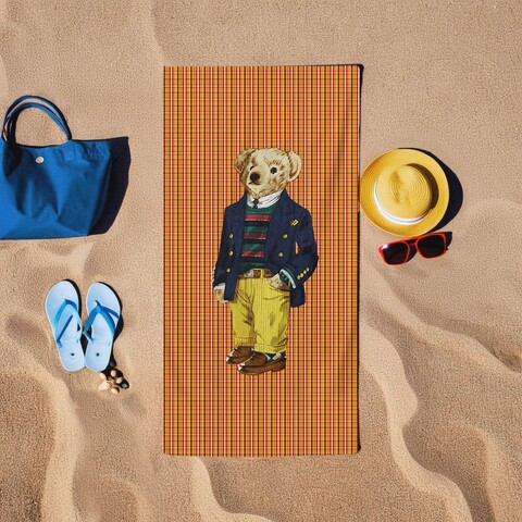 Prosop de plaja, L'essentiel Maison, BT2023002, 75x150 cm, Portocaliu