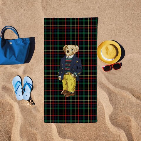 Prosop de plaja, L'essentiel Maison, BT2023001, 75x150 cm, Negru