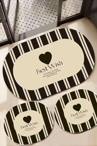 Set covorase de baie, L'essentiel Maison, Best Wish, Multicolor