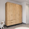 Dulap pentru haine, Hanah Home, Royal Drawers 160, 160x183x45 cm, Stejar