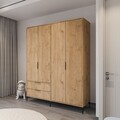 Dulap pentru haine, Hanah Home, Royal Drawers 160, 160x183x45 cm, Stejar