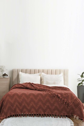 Cuvertura matlasata dubla, L'essentiel Maison, Naomi, Caramiziu