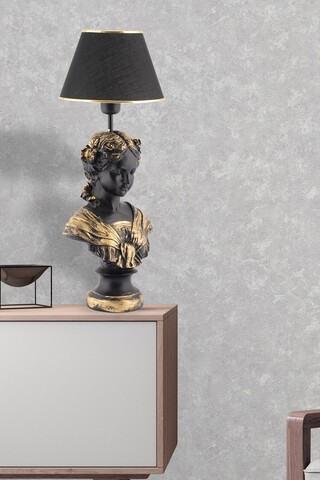 Lampa de masa, Opviq, 390FLH2244, Negru