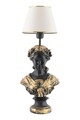 Lampa de masa, Opviq, 390FLH2245, Alb / Negru / Auriu