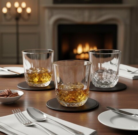 Set de pahare de whisky, Hermia, 409PBH1122, Transparent