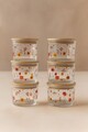Set recipiente depozitare, Hermia, 409PBH1418, Capac din bambus: (6 bucăți), Transparent