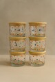 Set recipiente depozitare, Hermia, 409PBH1421, Capac din bambus: (6 bucăți), Transparent