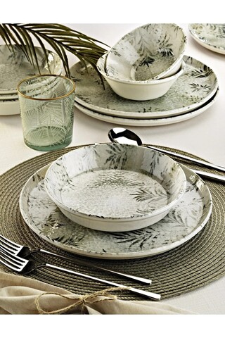 Serviciu de masa, Hermia, 430KSV8962, Bol: 14 x 14 x 4,5 cm (4 bucăți), Alb / Antracit