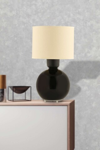 Lampa de masa, Opviq, 433NUV1523, Crem/Negru
