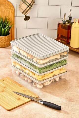 Set recipiente depozitare, Hermia, 452PTR1147, Crem