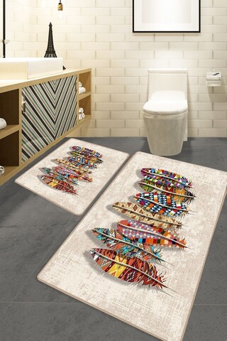 Set covorase de baie, L'essentiel Maison, Rovny, Multicolor