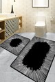 Set covorase de baie, L'essentiel Maison, Somber, Negru