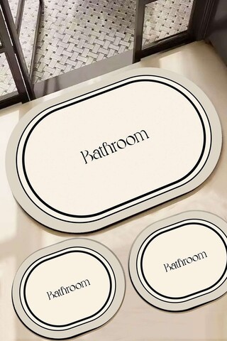 Set covorase de baie, L'essentiel Maison, Farbelle, Ecru