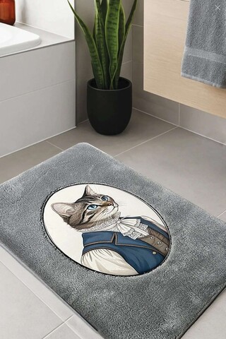 Covoras de baie, L'essentiel Maison, Modcat, 60x100 cm, Fumuriu