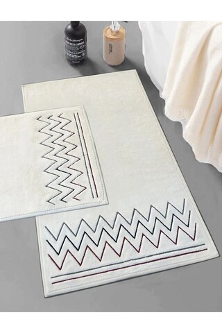 Set covorase de baie, L'essentiel Maison, Zikzak, Rosu