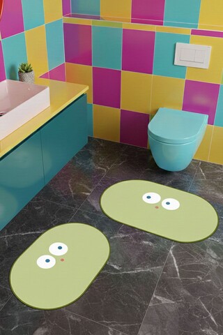 Set covorase de baie, L'essentiel Maison, Wonder, Verde