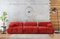 Canapea 3 locuri, Atelier del Sofa, 560ARE1822, Rosu