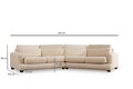 Canapea cu 4 locuri, Atelier del Sofa, 560ARE1831, Bej
