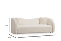 Canapea 3 locuri, Atelier del Sofa, 560ARE1868, Crem
