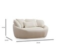 Canapea 2 locuri, Atelier del Sofa, 560ARE1890, Crem