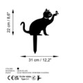 Obiect decorativ de grădină, Cat 03, 36x31 cm, Negru