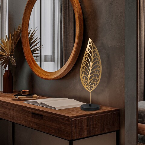 Decoratiune, Dm-002, 49x15x13 cm, Aur/Negru