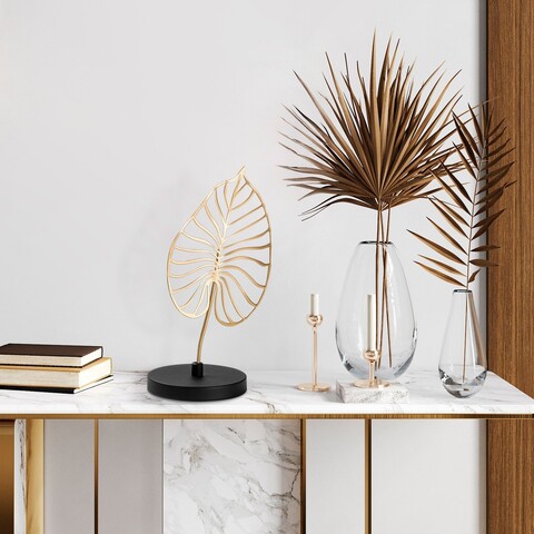 Decoratiune, Dm-009, 30x14x13 cm, Aur/Negru