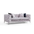 Canapea 2 locuri, Atelier del Sofa, 569HLN1104, Gri deschis