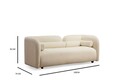 Canapea 2 locuri, Atelier del Sofa, 569HLN1140, Crem