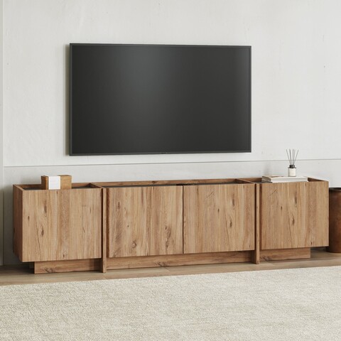 Comoda TV, Nordure, Lowen, 180x46x35 cm, Pin Atlantic / Antracit