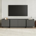 Comoda TV, Nordure, Lowen, 180x46x35 cm, Antracit / Negru