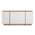 Consola, Nordure, Dorma, 180x80x45 cm, Alb/Pin Atlantic