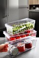 Set organizatoare frigider, Hermia, 639OKK1123, Dimensiune medie: 37 x 15 x 10 cm (3 bucăți), Transparent