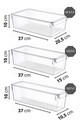 Set organizatoare frigider, Hermia, 639OKK1123, Dimensiune medie: 37 x 15 x 10 cm (3 bucăți), Transparent