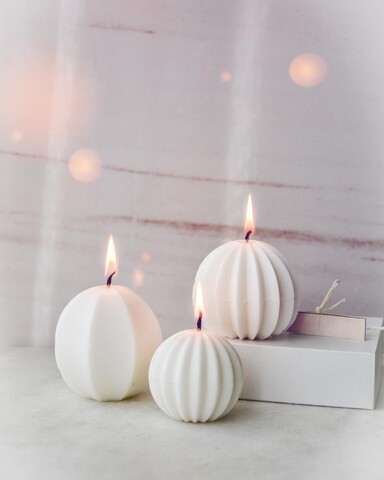 Set de lumanari, Ers1257, Alb