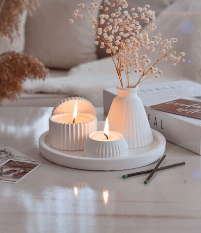 Set de lumanari, 1286, Alb