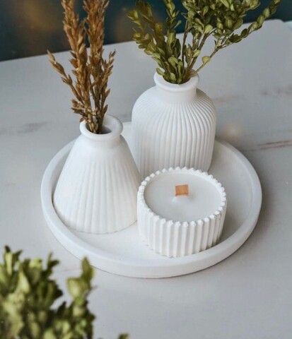 Set de lumanari, Ers1281, Alb