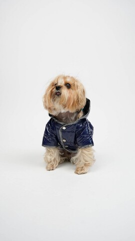 Hanorac pentru câini, Paws & Whiskers, Moncler Coat, Indigo