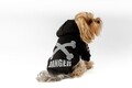 Hanorac pentru câini, Paws & Whiskers, Danger Hoodie, Negru