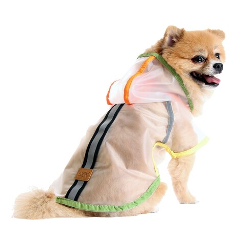 Hanorac pentru câini, Paws & Whiskers, Şeffaf Raincoat, Transparent