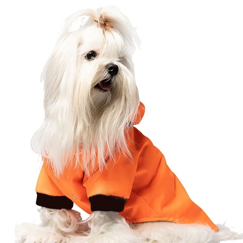Hanorac pentru câini, Paws & Whiskers, Mebranlı Raincoat, Portocaliu