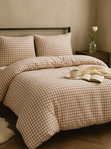 Lenjerie de pat pentru o persoana 2 piese, L'essentiel Maison, Petibor, Bej