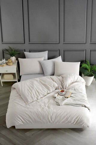 Lenjerie de pat dubla Super King (EU) (IT), 3 piese, L'essentiel Maison, Yarn Dyed, Bej