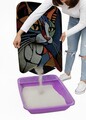 Covoras litiera pentru colectarea granulelor de nisip, Paws & Whiskers, Cat Lıtter Mat 2, Multicolor