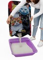 Covoras litiera pentru colectarea granulelor de nisip, Paws & Whiskers, Cat Lıtter Mat 5, Multicolor