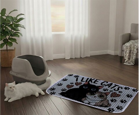 Covoras litiera pentru colectarea granulelor de nisip, Paws & Whiskers, Cat Lıtter Mat 22, Multicolor