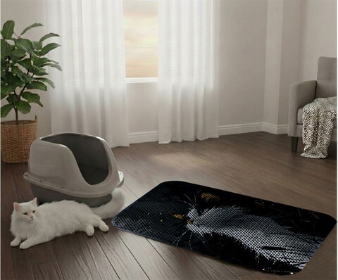 Covoras litiera pentru colectarea granulelor de nisip, Paws & Whiskers, Cat Lıtter Mat 28, Multicolor