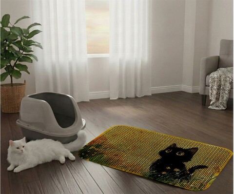 Covoras litiera pentru colectarea granulelor de nisip, Paws & Whiskers, Cat Lıtter Mat 31, Multicolor