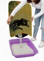 Covoras litiera pentru colectarea granulelor de nisip, Paws & Whiskers, Cat Lıtter Mat 31, Multicolor